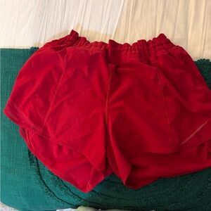 lululemon athletica Vibrant Red Athletic Shorts